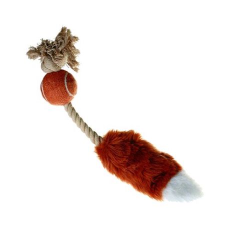Игрушка для собак GiGwi Dog Toys Лисий хвост без набивки (75074) оранжевый