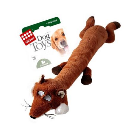 Игрушка для собак GiGwi Dog Toys Лиса (75231) коричневый