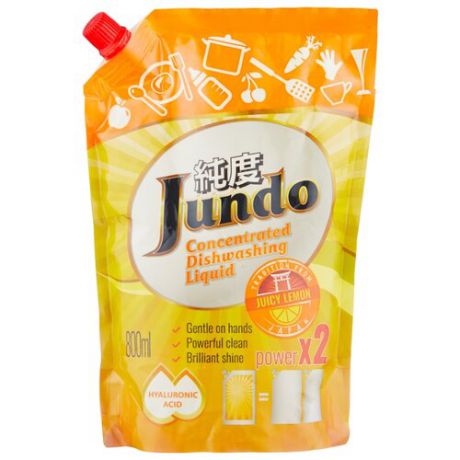 Jundo Гель для мытья посуды Juicy lemon 0.8 л сменный блок