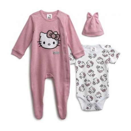 Комплект одежды playToday размер 56, белый/розовый/светло-розовый