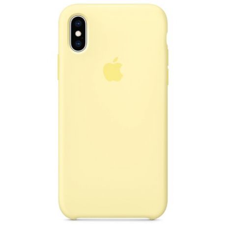 Чехол Apple силиконовый для Apple iPhone XS лимонный крем