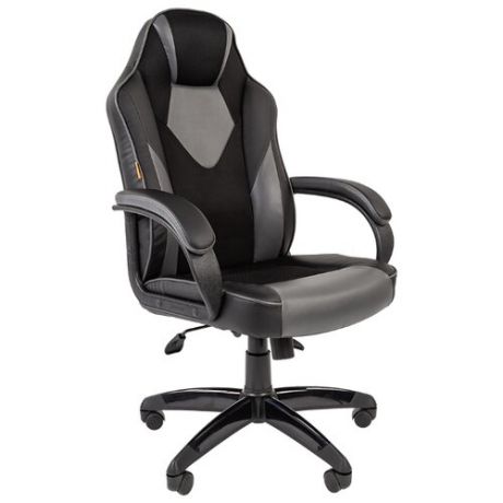 Компьютерное кресло Chairman GAME 17 игровое, обивка: текстиль/искусственная кожа, цвет: черный/серый