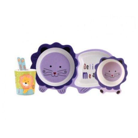 Комплект посуды Baby Ryan Котик (BF022) фиолетовый