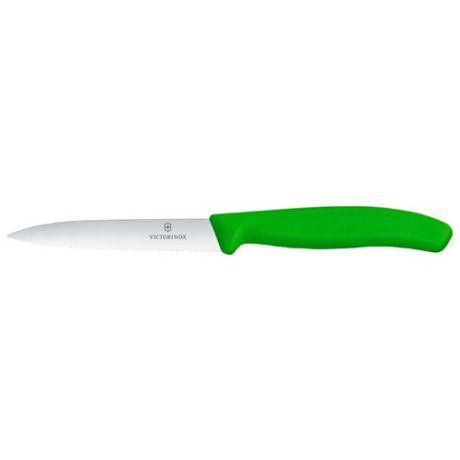 VICTORINOX Нож для овощей с волнистым лезвием Swiss classic 10 см зеленый