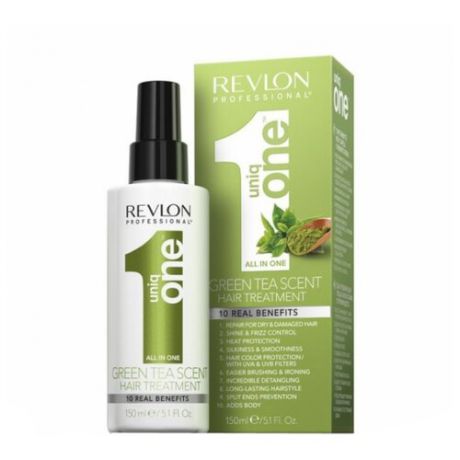 Revlon Professional Uniq One Несмываемая маска-спрей для волос с ароматом зеленого чая, 150 мл