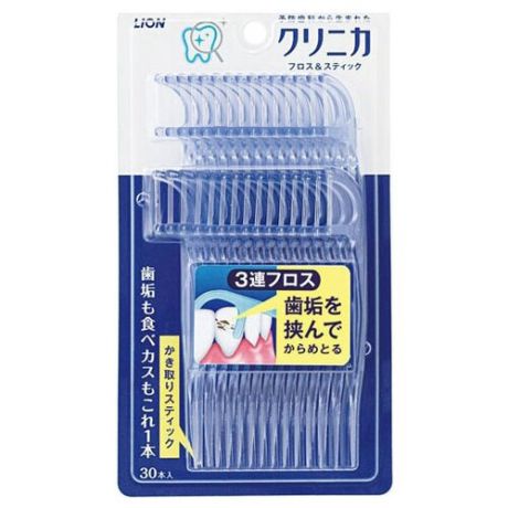 Lion зубная нить Clinica Floss and Stick, 30 шт