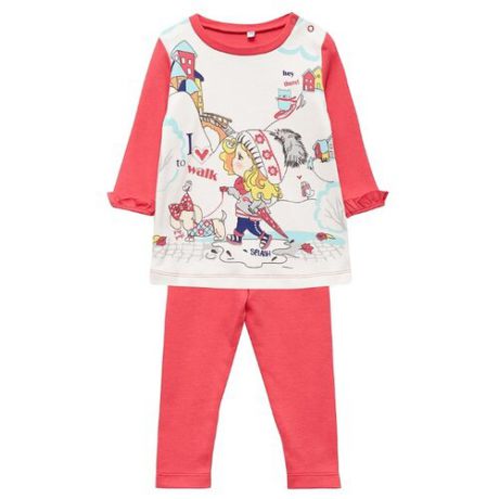 Комплект одежды Sonia Kids размер 74, белый/розовый