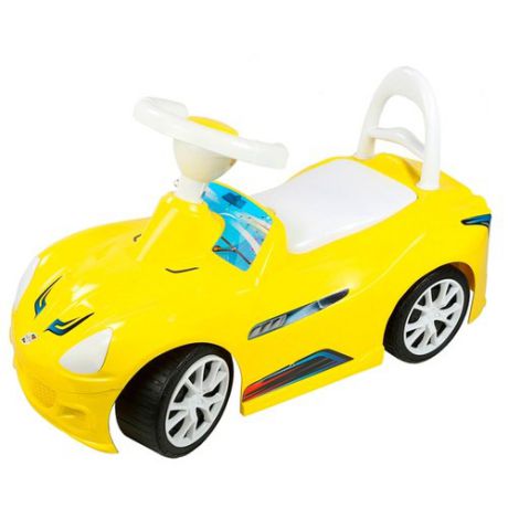 Каталка-толокар Orion Toys Спорткар (160) со звуковыми эффектами желтый