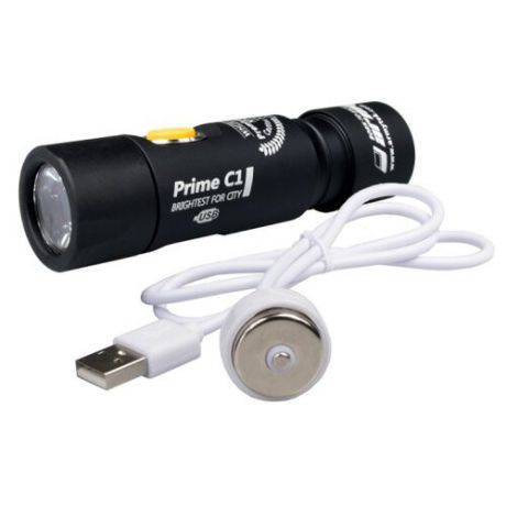 Ручной фонарь ArmyTek Prime C1 XP-L Magnet USB (белый свет) + 18350 Li-Ion черный