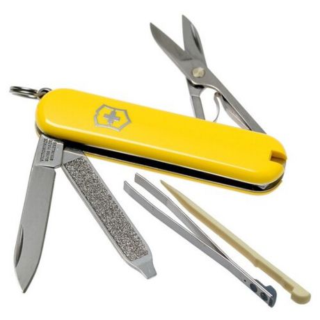 Нож многофункциональный VICTORINOX Classic SD (7 функций) с чехлом желтый