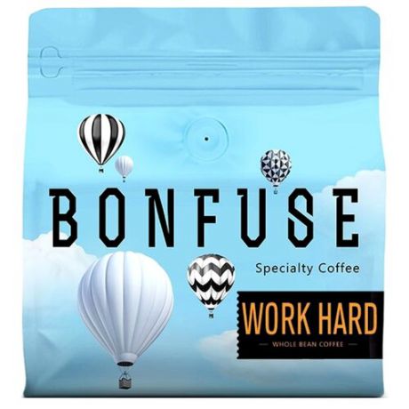 Кофе в зернах Bonfuse Work Hard, арабика/робуста, 250 г