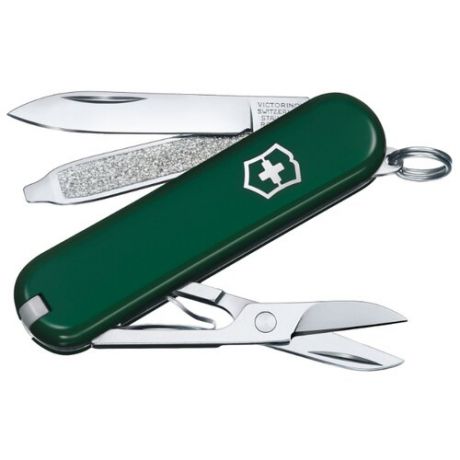 Нож многофункциональный VICTORINOX Classic SD (7 функций) с чехлом зеленый
