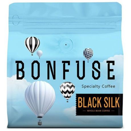Кофе в зернах Bonfuse Black Silk, арабика/робуста, 250 г