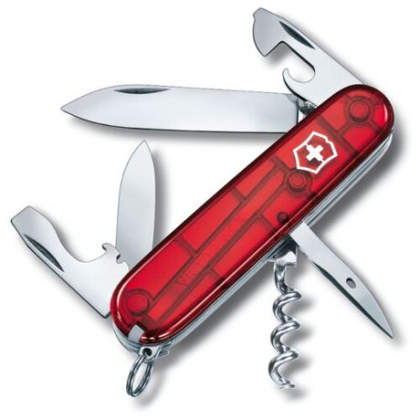 Нож многофункциональный VICTORINOX Spartan (12 функций) полупрозрачный красный