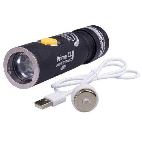 Ручной фонарь ArmyTek Prime C1 XP-L Magnet USB (теплый свет) + 18350 Li-Ion черный