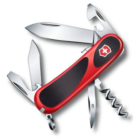 Нож многофункциональный VICTORINOX EvoGrip S101 (12 функций) красный/черный