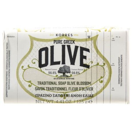 Мыло кусковое KORRES Pure Greek Olive Цветы оливы, 125 г