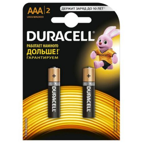 Батарейка Duracell Basic AAA 2 шт блистер