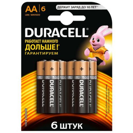 Батарейка Duracell Basic AA 6 шт блистер