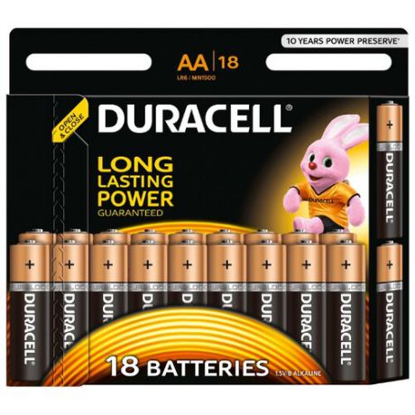 Батарейка Duracell Basic AA 18 шт блистер