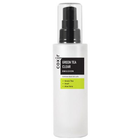 Coxir Green Tea Clear Emulsion Эмульсия с зеленым чаем для лица, 100 мл