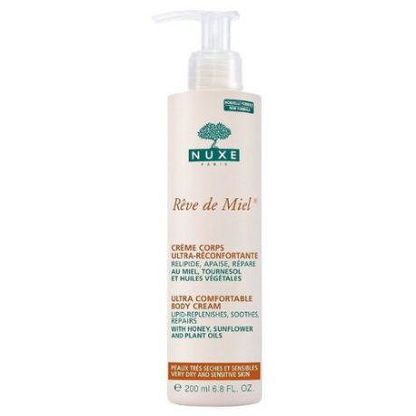 Крем для тела Nuxe восстанавливающий комфорт Reve de Miel Ultra comfortable body cream, 200 мл
