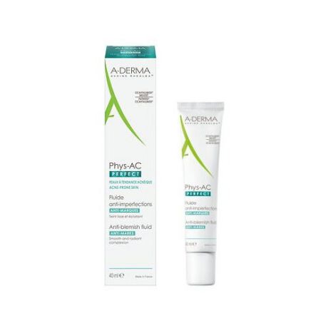 A-Derma Phys-Ac Perfect Флюид против дефектов кожи склонной к акне, 40 мл