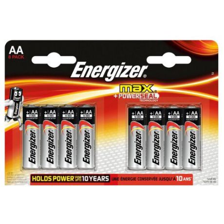 Батарейка Energizer Max+Power Seal AA/LR6 8 шт блистер