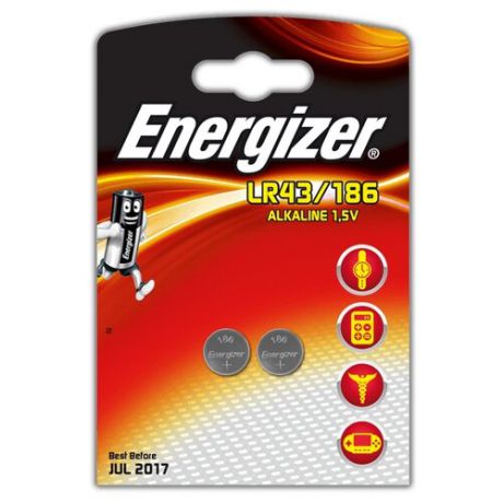 Батарейка Energizer LR43/186 2 шт блистер