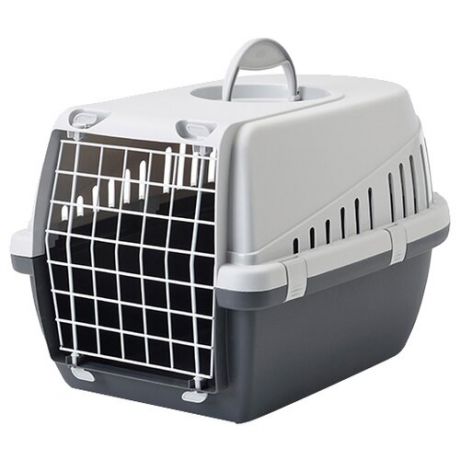 Переноска-клиппер для кошек и собак SAVIC Trotter 2 56х37.5х33 см серый/темно-серый