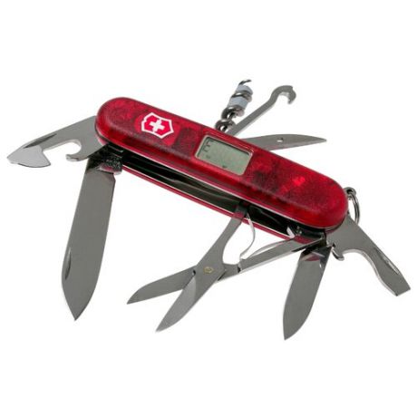 Нож многофункциональный VICTORINOX Traveller (28 функций) полупрозрачный красный