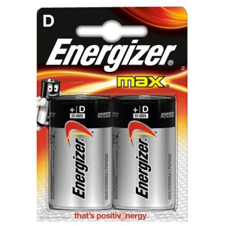 Батарейка Energizer Max D/LR20 2 шт блистер