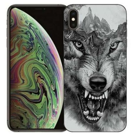 Чехол Gosso 729060 для Apple iPhone Xs Max волк в горах