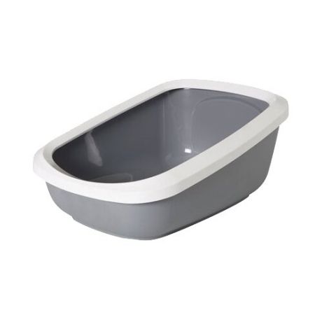 Туалет-лоток для кошек SAVIC Aseo Jumbo 67.5х48.5х28 см белый/серый