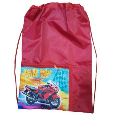 Prof-Press мешок для обуви Красивый мотоцикл (МО-6177) красный