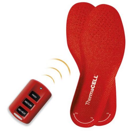Стельки с подогревом для обуви Thermacell на аккумуляторе красный L