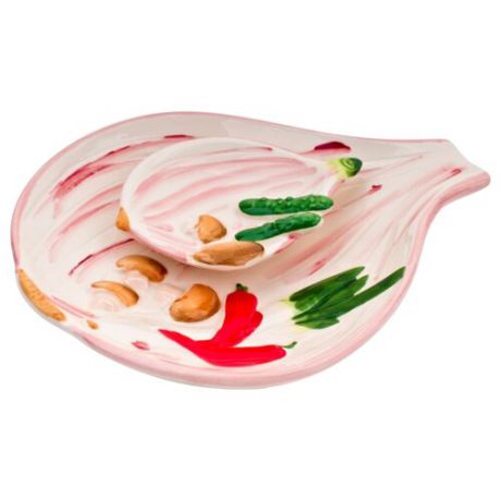 ELFF ceramics Набор тарелок Лук репчатый 2 шт розовый