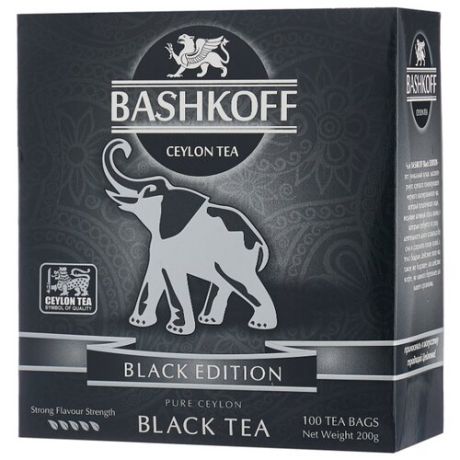Чай черный Bashkoff Black edition в пакетиках, 100 шт.