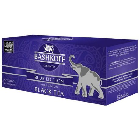 Чай черный Bashkoff Blue edition в пакетиках, 25 шт.