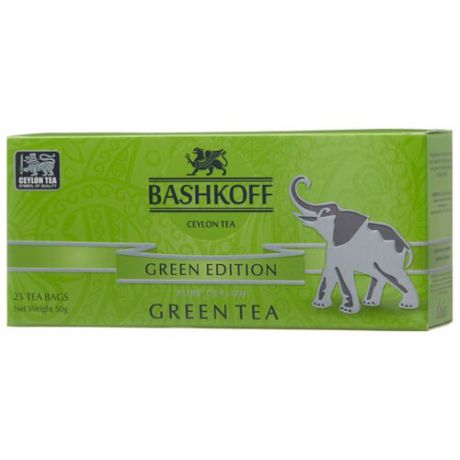 Чай зеленый Bashkoff Green edition в пакетиках, 25 шт.