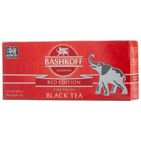 Чай черный Bashkoff Red edition в пакетиках, 25 шт.