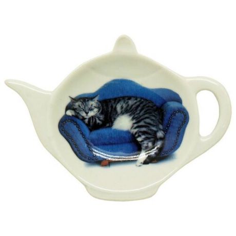 Подставка для чайных пакетиков Gift'n'Home Кот TB-Cat белый/синий/серый