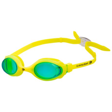 Очки для плавания LongSail L041020 зеленый/желтый