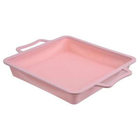 Форма для выпечки силиконовая Satoshi Kitchenware 856102 (22.5х22.5 см) розовый