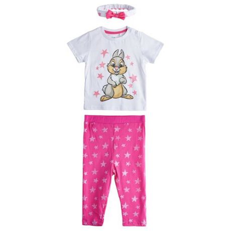 Комплект одежды kari Disney размер 6-9, белый/розовый