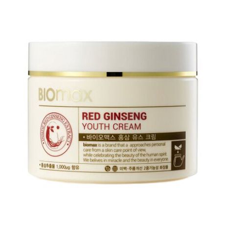 Biomax Red Ginseng Youth Cream Крем для лица с экстрактом красного женьшеня, 100 мл