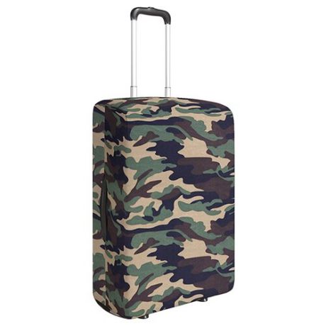 Чехол для чемодана JoyArty Армейский стиль M, коричневый, зеленый