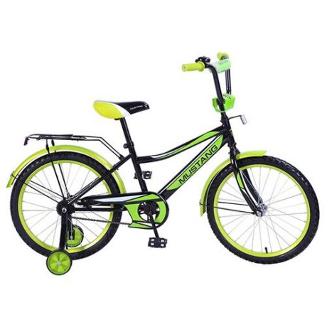 Детский велосипед MUSTANG ST20010-Z черный с зеленым (требует финальной сборки)