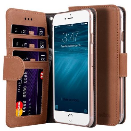 Чехол Melkco Wallet Book ID Slot Type для Apple iPhone 7/iPhone 8 коричневый