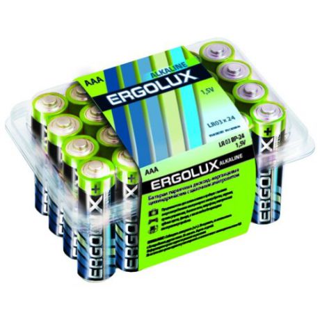 Батарейка Ergolux Alkaline AAA 24 шт блистер